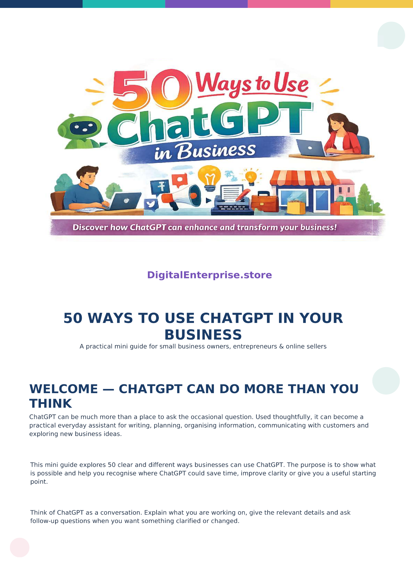 50 Ways to Use ChatGPT in Your Business